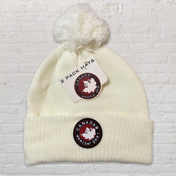 CANADA Weather Gear Accessories - CANADA Weather Gear Cream Knit Beanie